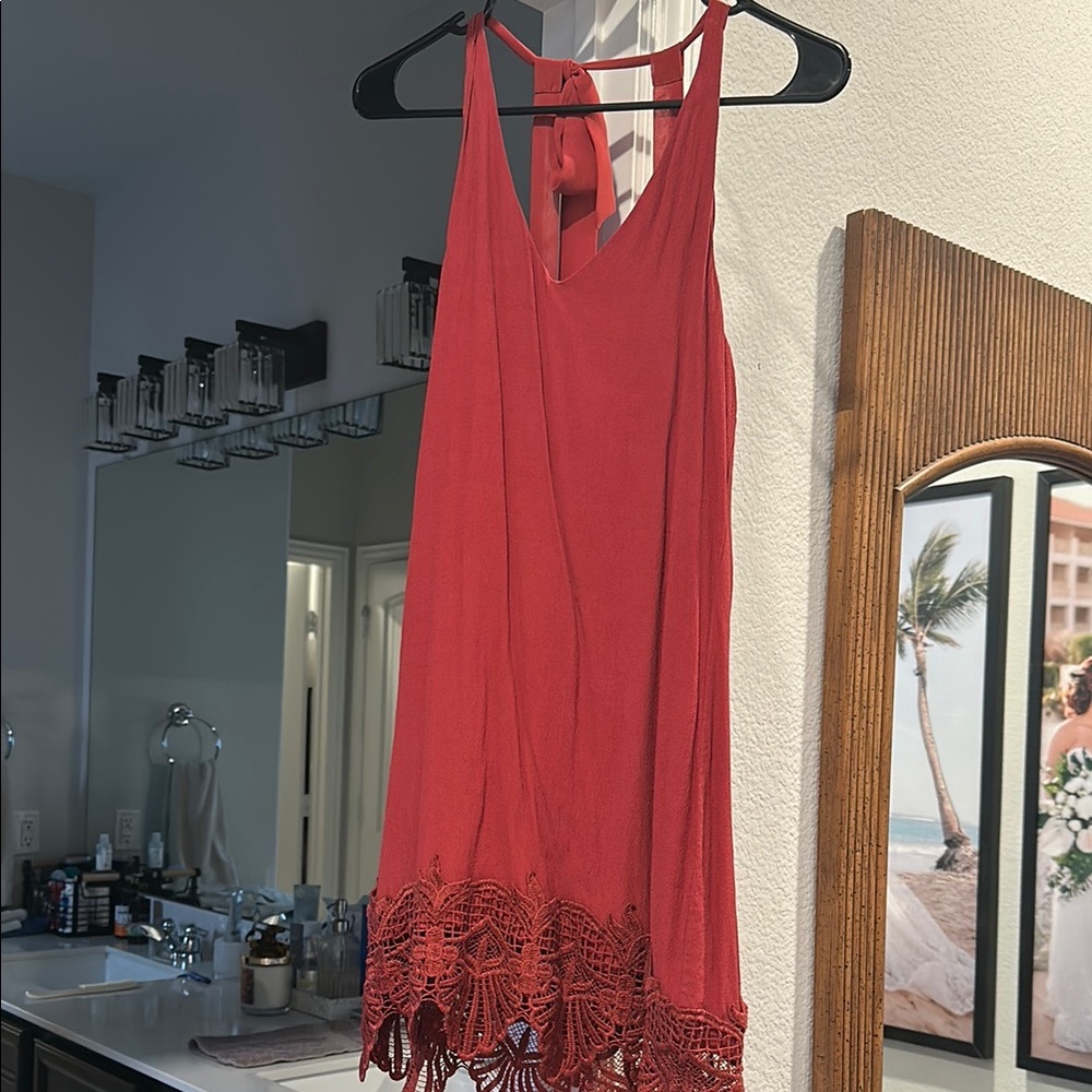 Crimson red dress